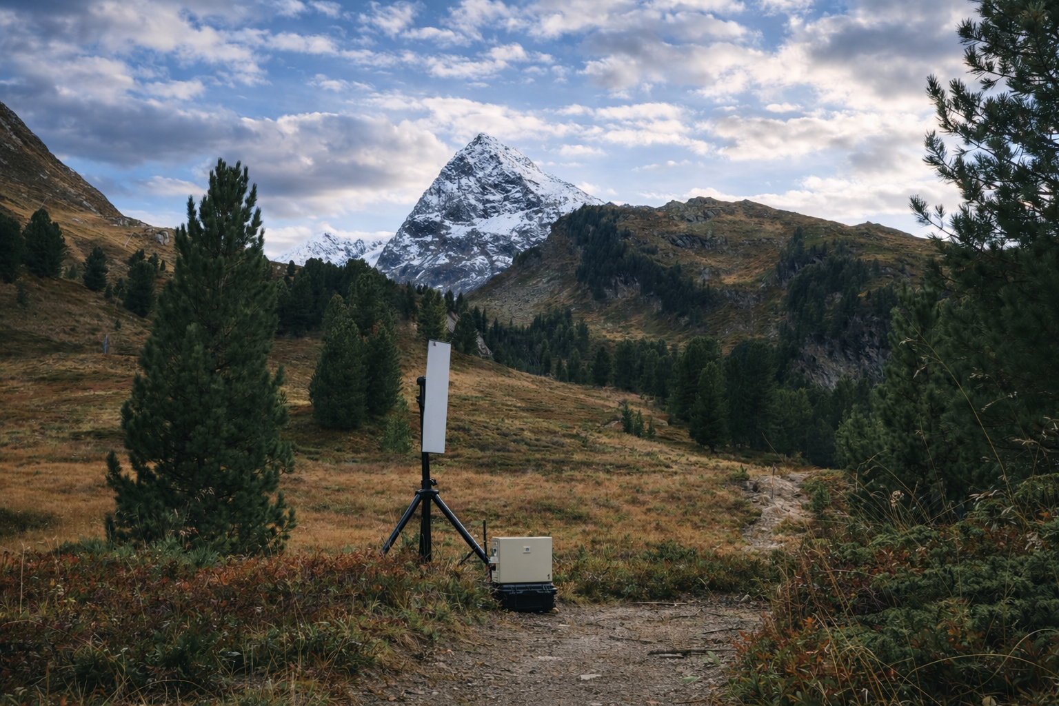 IBEXORA ONE timing system during alpine field testing in Obergurgl, Austria